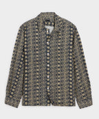 Linen Batik Camp Collar Shirt