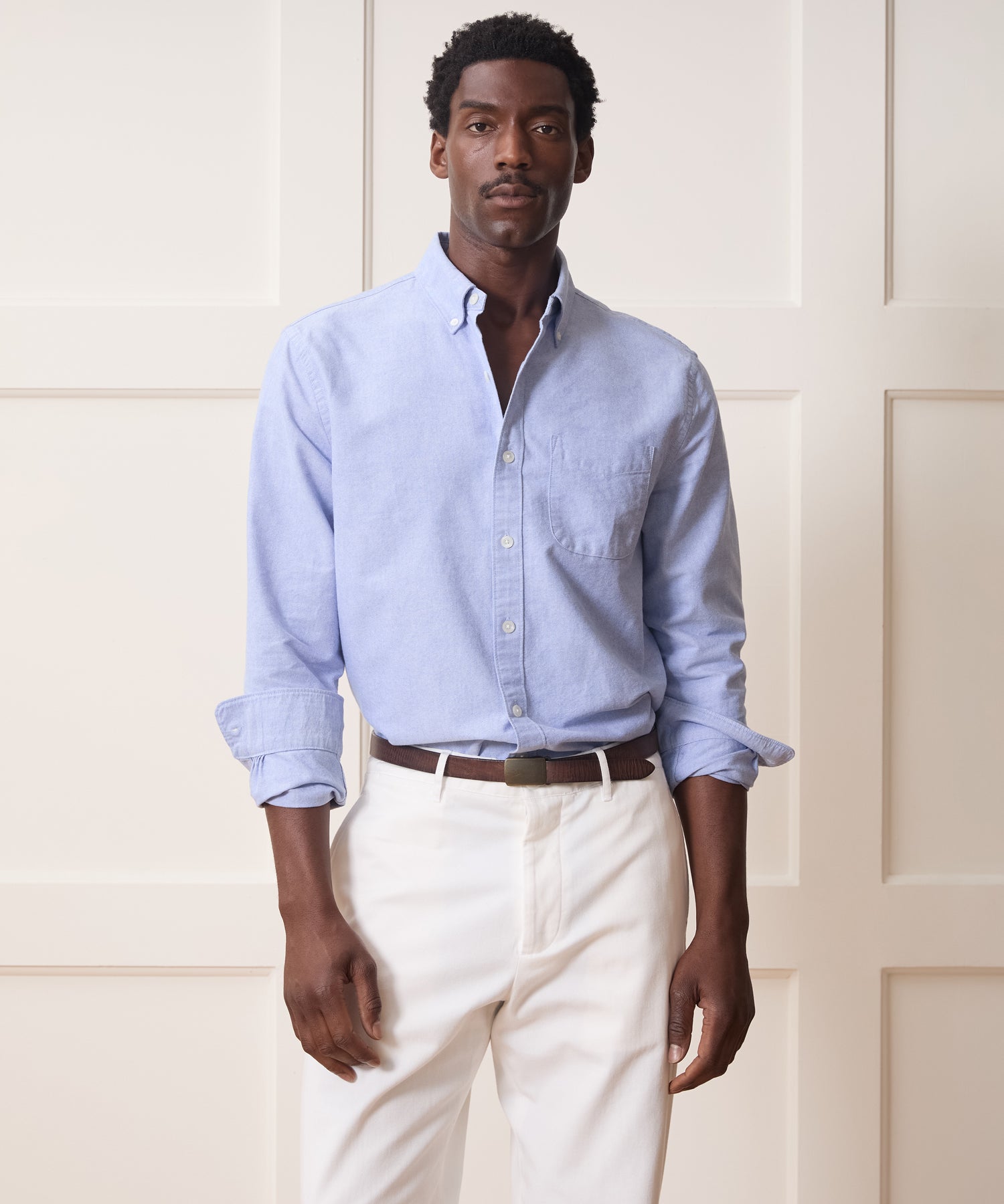 ON BUTTON DOWN/ノルウェーの森 Classic Fit Japanese Selvedge Oxford Button-Down Collar Shirt in