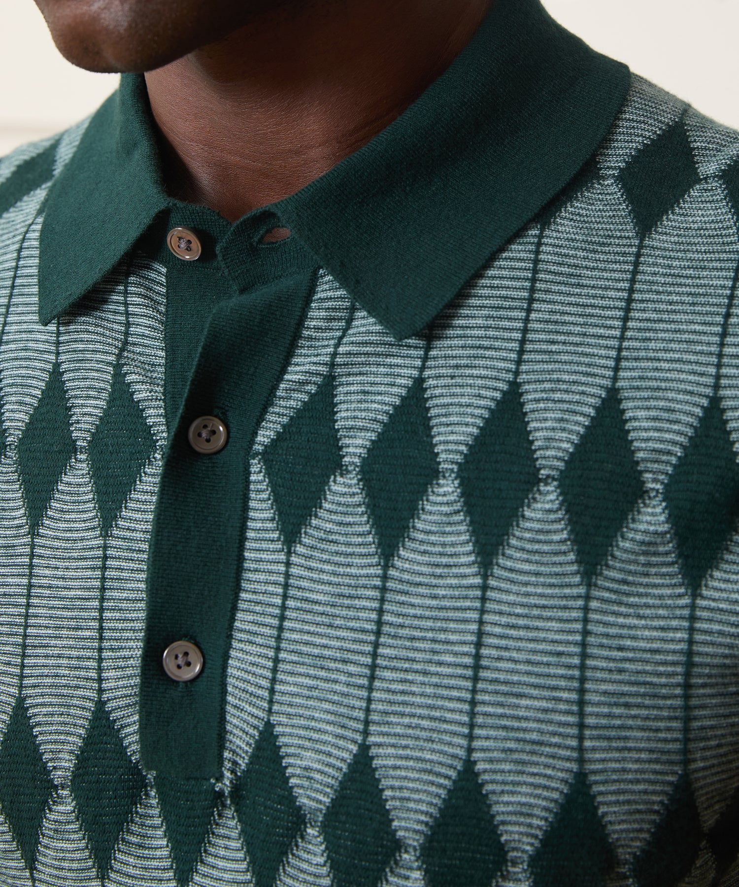 Retro Sweater Polo in Forest Shade – Todd Snyder