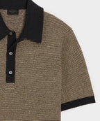 Linen Stripe Sweater Polo