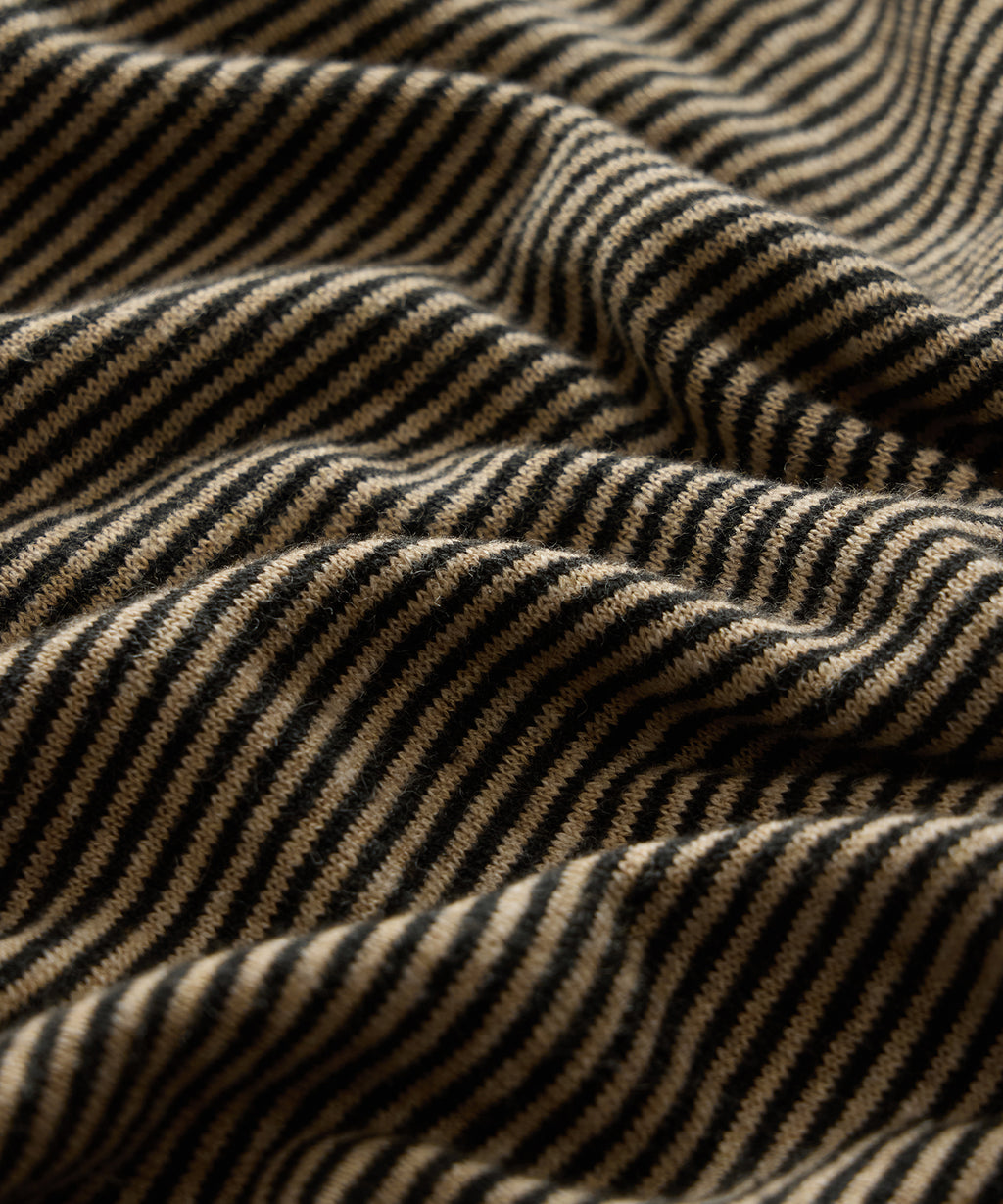Linen Stripe Sweater Polo