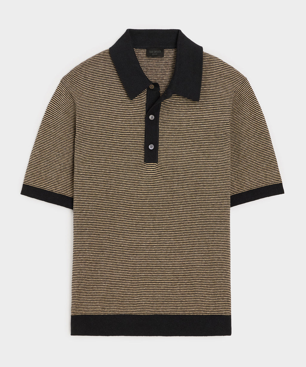 Linen Stripe Sweater Polo