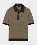 Linen Stripe Sweater Polo