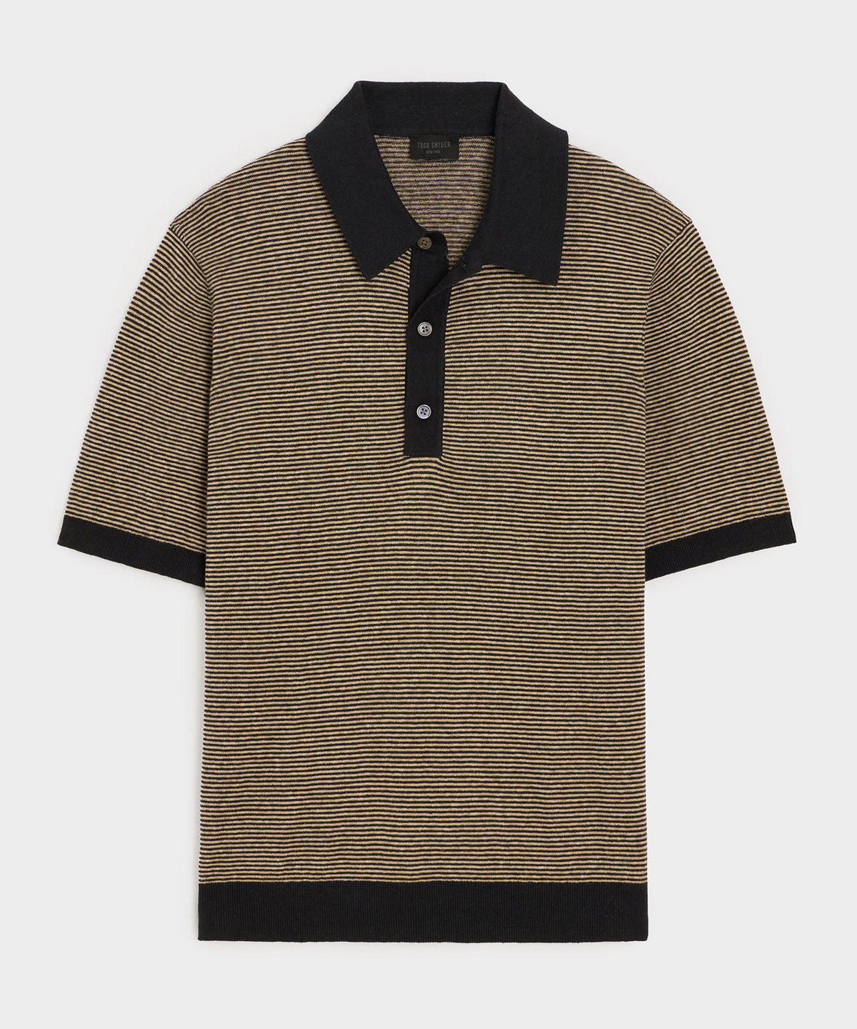 Linen Stripe Sweater Polo