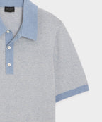 Linen Stripe Sweater Polo