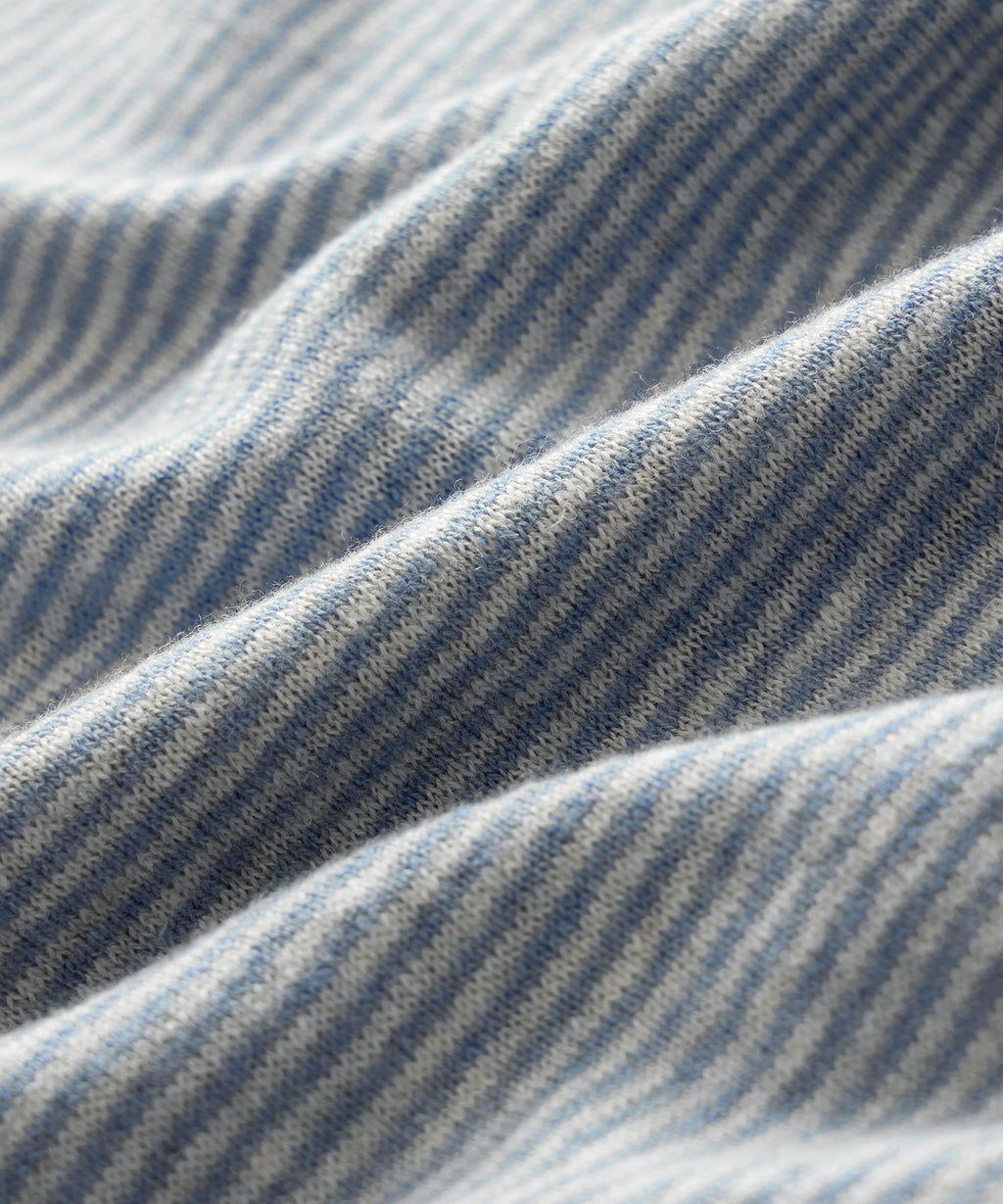 Linen Stripe Sweater Polo