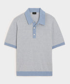 Linen Stripe Sweater Polo