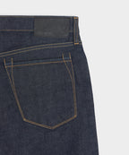 Straight Fit Japanese Selvedge Stretch Jean in Indigo