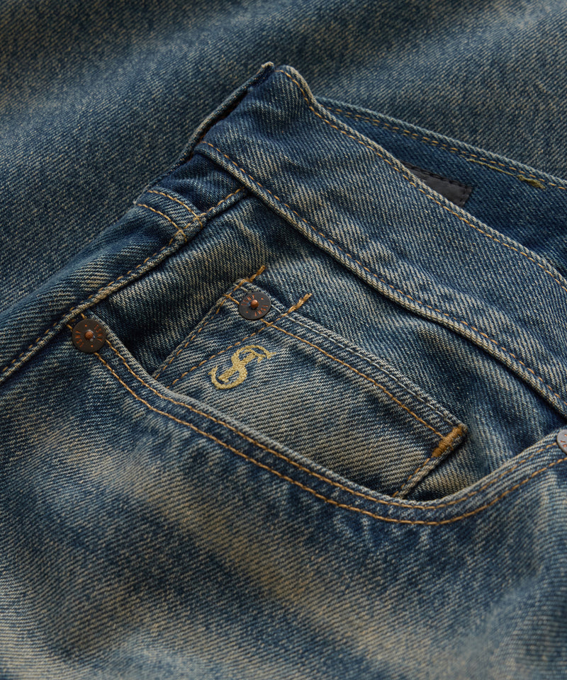 Relaxed Fit Jean in Worn Dark Indigo