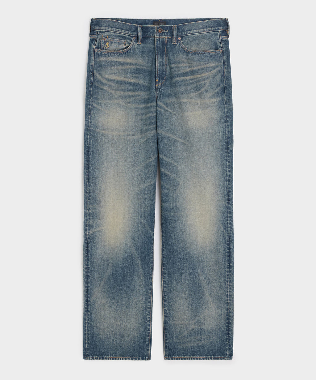 Relaxed Fit Jean in Worn Dark Indigo