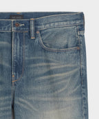 Straight Fit Jean in Worn Dark Indigo
