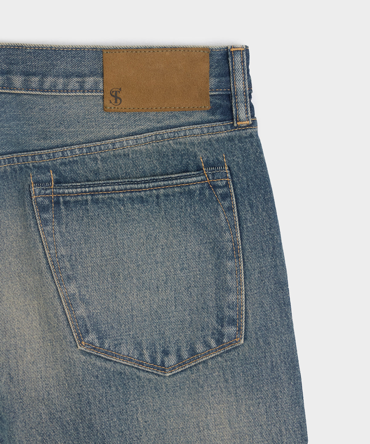 Straight Fit Jean in Worn Dark Indigo