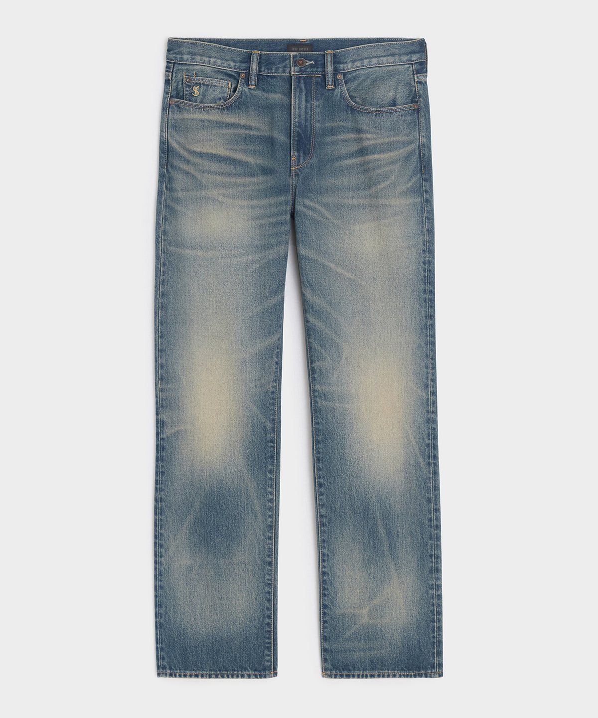 Straight Fit Jean in Worn Dark Indigo
