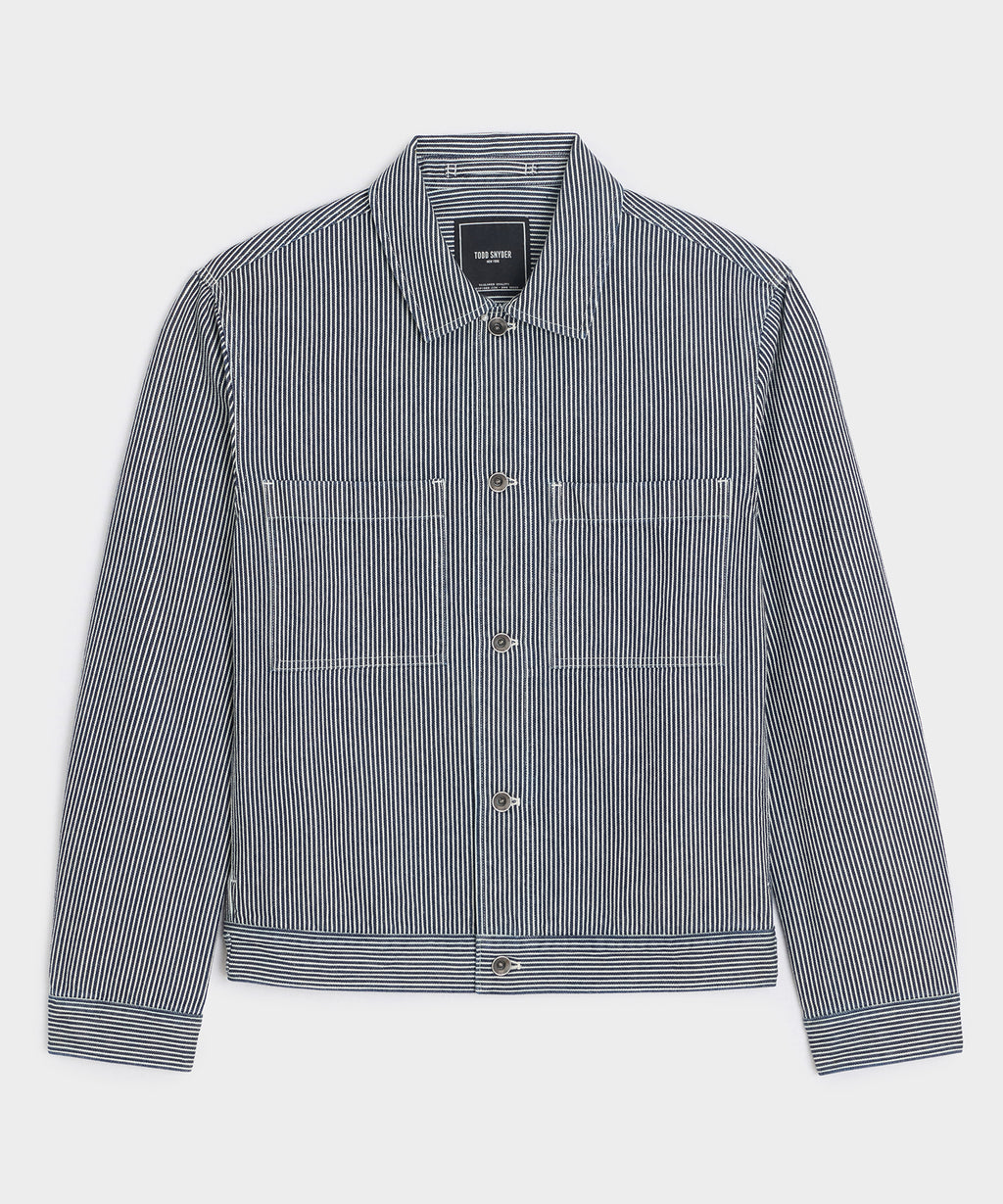 Hickory Stripe Denim Jacket