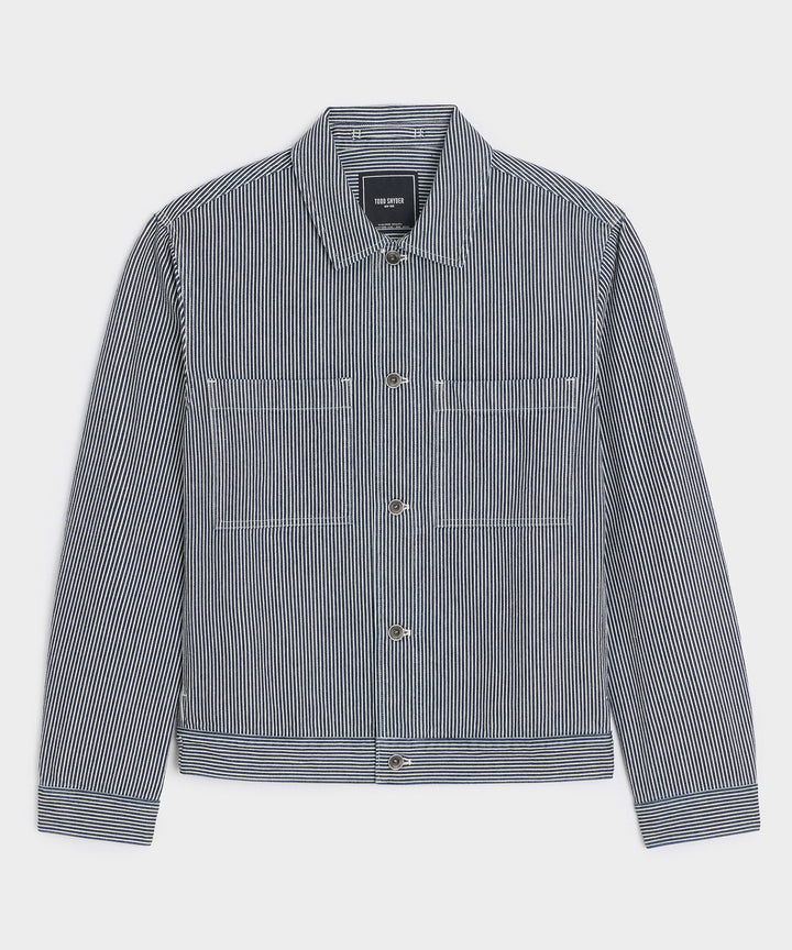 Hickory Stripe Denim Jacket