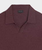 Silk-Cashmere Ribbed Montauk Sweater Polo