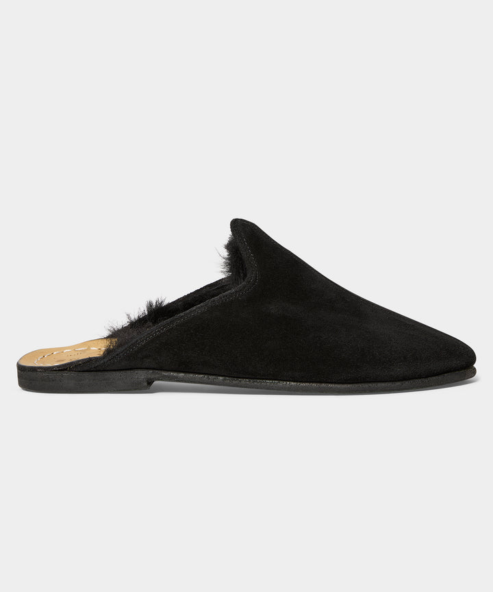Sabah Baba Suede Shearling Slide
