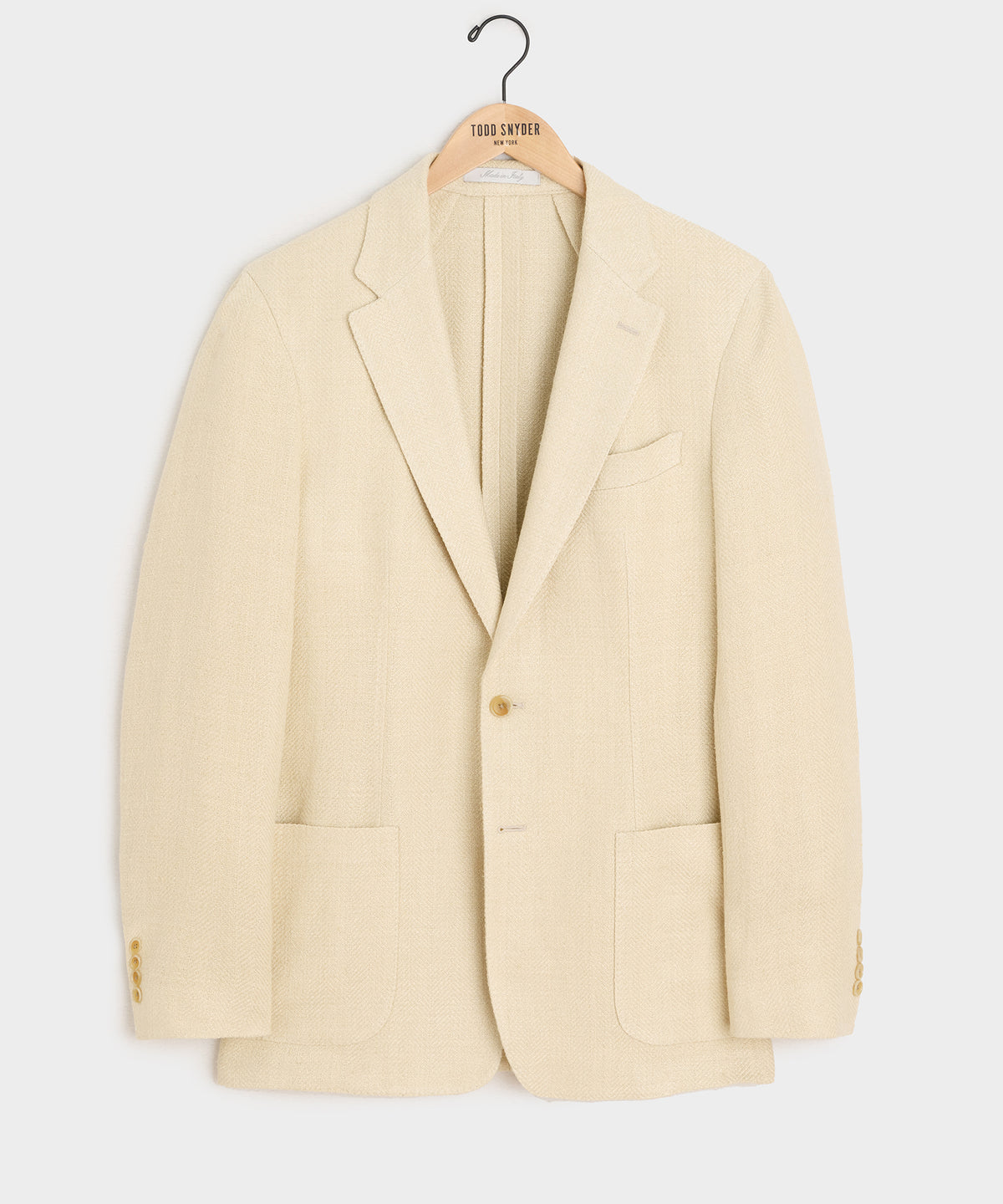 Italian Silk-Linen Herringbone Sport Coat