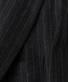 Italian Double-Breasted Sutton Suit in Charcoal Pinstripe
