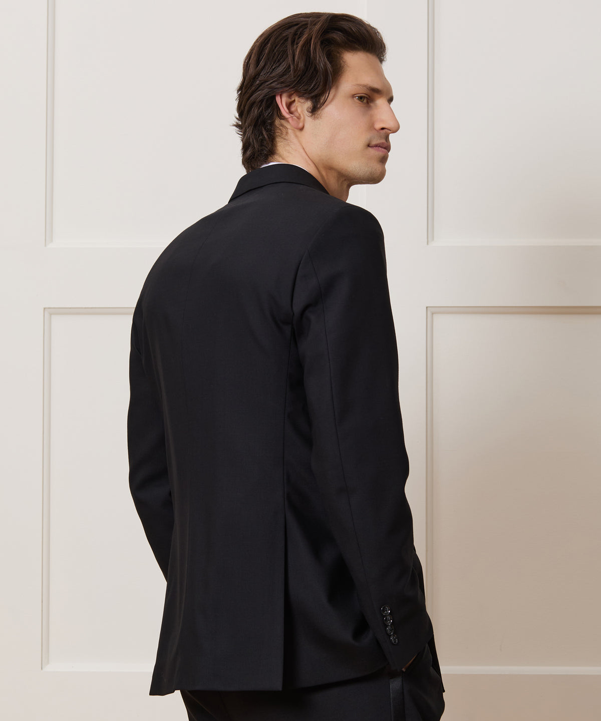 Relaxed Italian Wool Double-Breasted Tuxedo