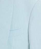 Italian Sueded Linen Double-Breasted Shawl Collar Jacket