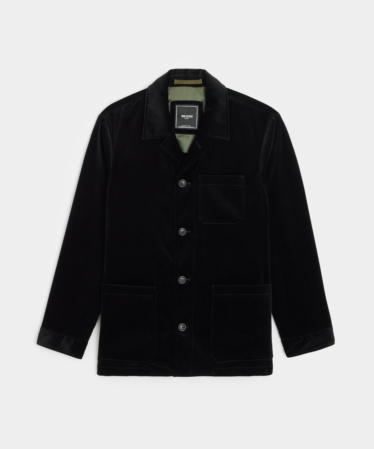 Velvet Chore Coat 20ss 新品 Italian Velvet Tailored Chore Coat in Black – Todd Snyder