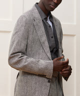 Italian Linen-Silk Madison Jacket in Grey
