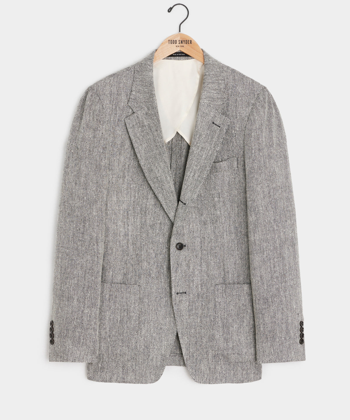 Italian Linen-Silk Madison Jacket in Grey