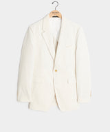 Italian Wide Wale Corduroy Sutton Jacket in White