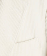 Italian Wide Wale Corduroy Sutton Jacket in White