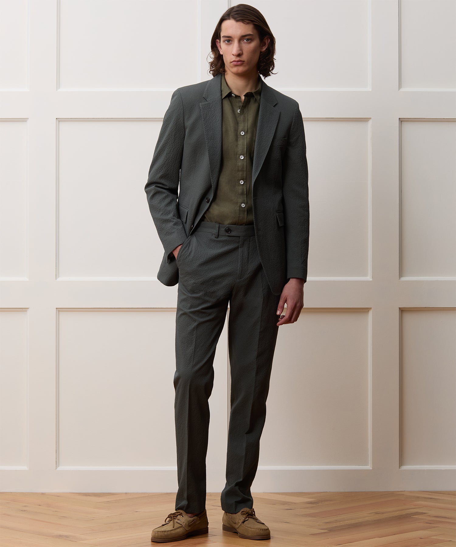 Italian Seersucker Sutton Jacket in Olive – Todd Snyder
