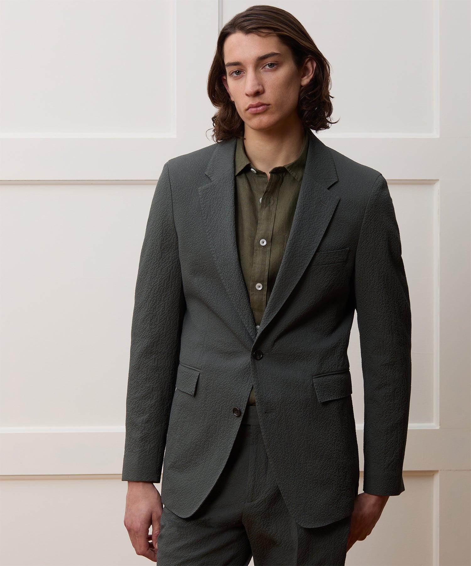 Italian Seersucker Sutton Jacket in Olive – Todd Snyder