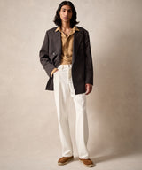 Italian Gabardine Wythe Jacket in Dark Brown