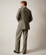 Italian Flannel Wythe Jacket in Cream Houndstooth