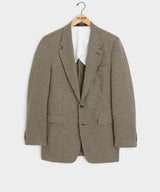 Italian Flannel Wythe Jacket in Cream Houndstooth