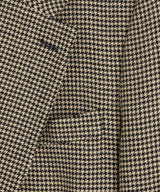 Italian Flannel Wythe Jacket in Cream Houndstooth