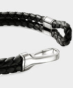 John Hardy Sterling Silver Leather Double Row Bracelet