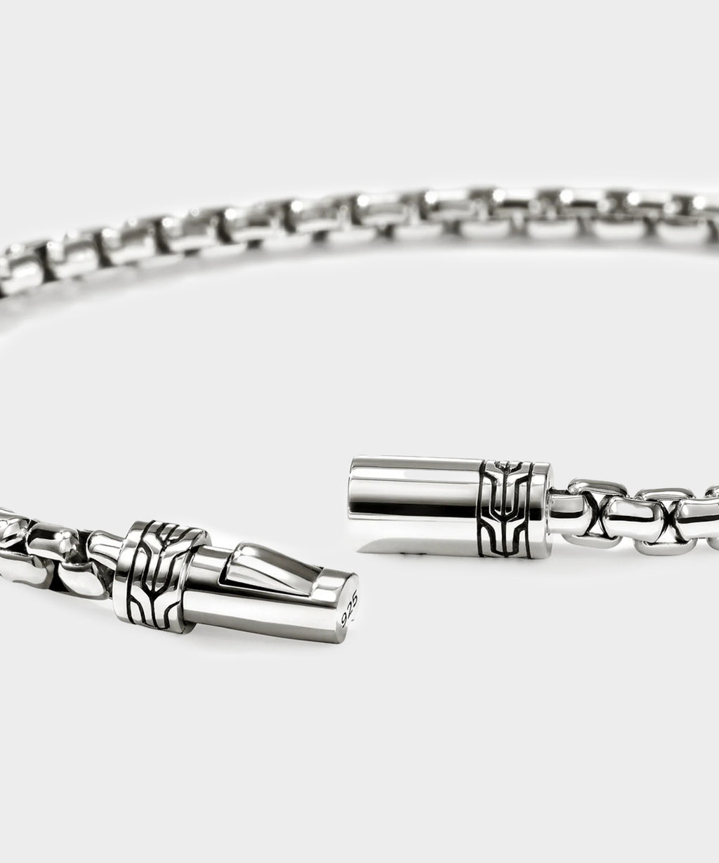 John Hardy Sterling Silver Box Chain Bracelet