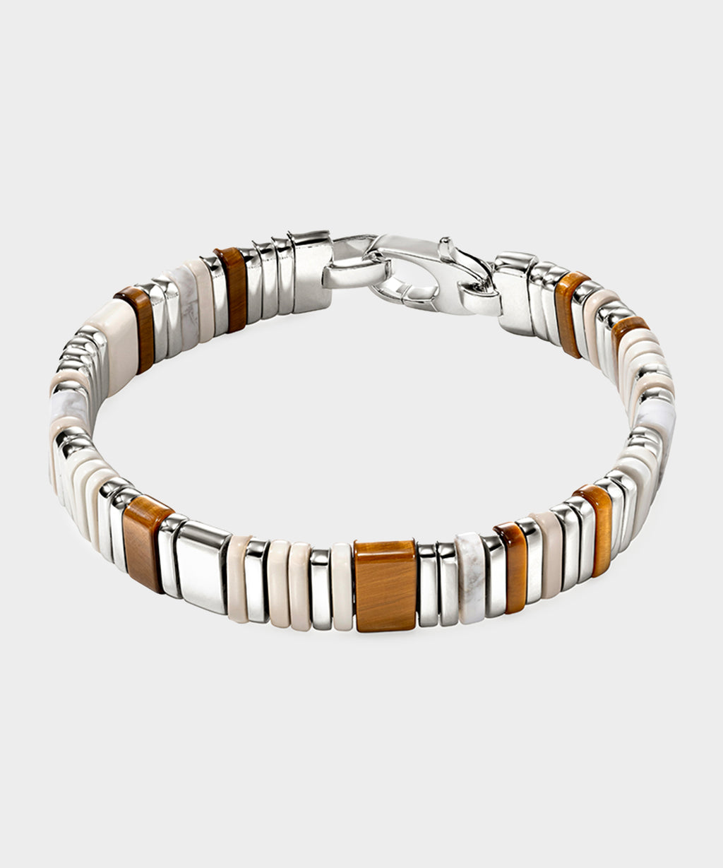 John Hardy Sterling Silver Tiger Eye Colorblock Bracelet