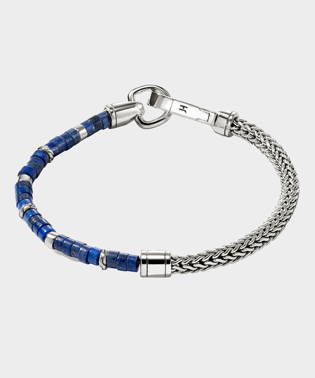 John Hardy Sterling Silver Lapis Hardstone Bracelet