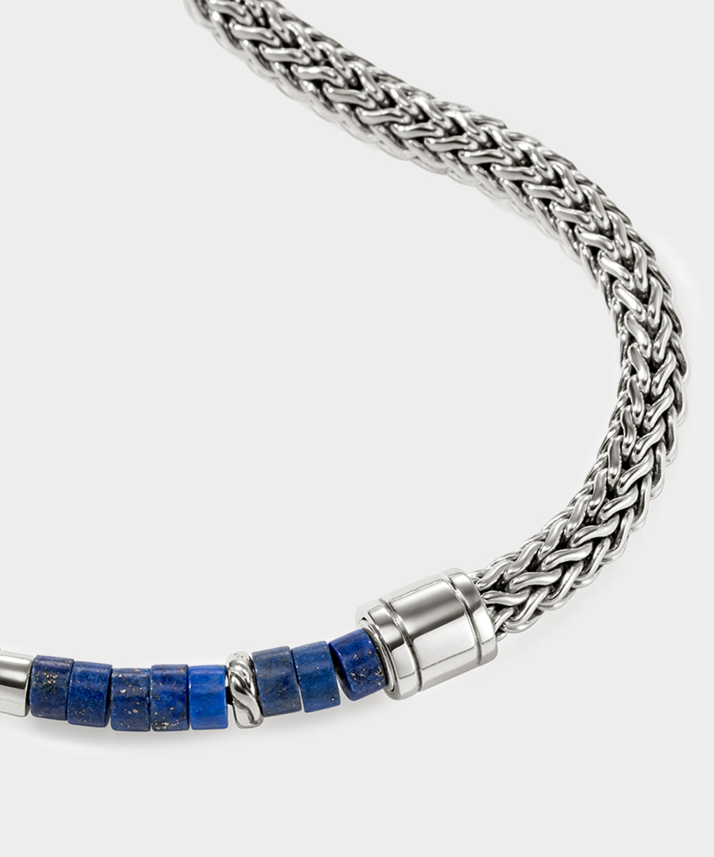 John Hardy Sterling Silver Lapis Hardstone Bracelet