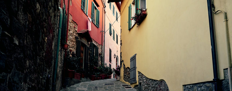 A view of a quintessential quiet street in Prato, Italy, where Bellandi Mills are located.