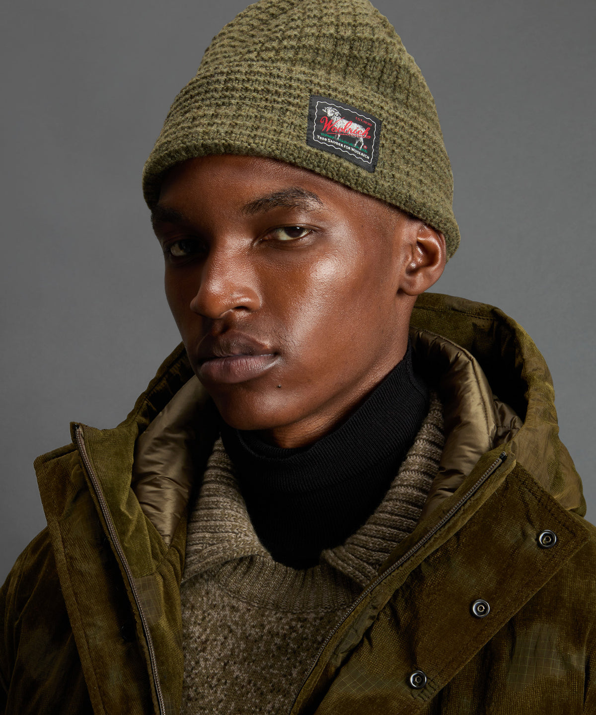 Todd Snyder x Woolrich Wool-Cashmere Waffle Beanie