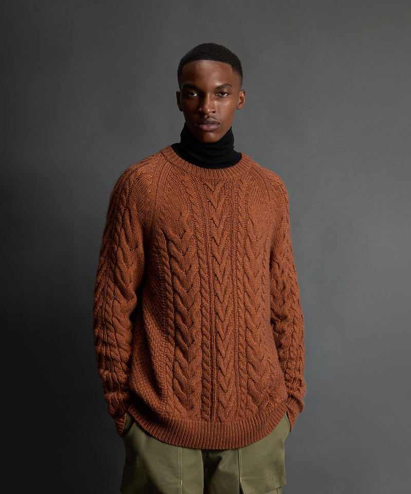Todd Snyder x Woolrich Mouliné Cable Knit Crewneck