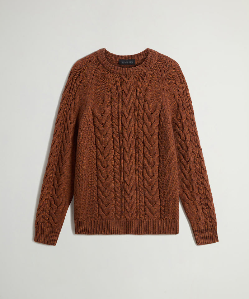 Todd Snyder x Woolrich Mouliné Cable Knit Crewneck