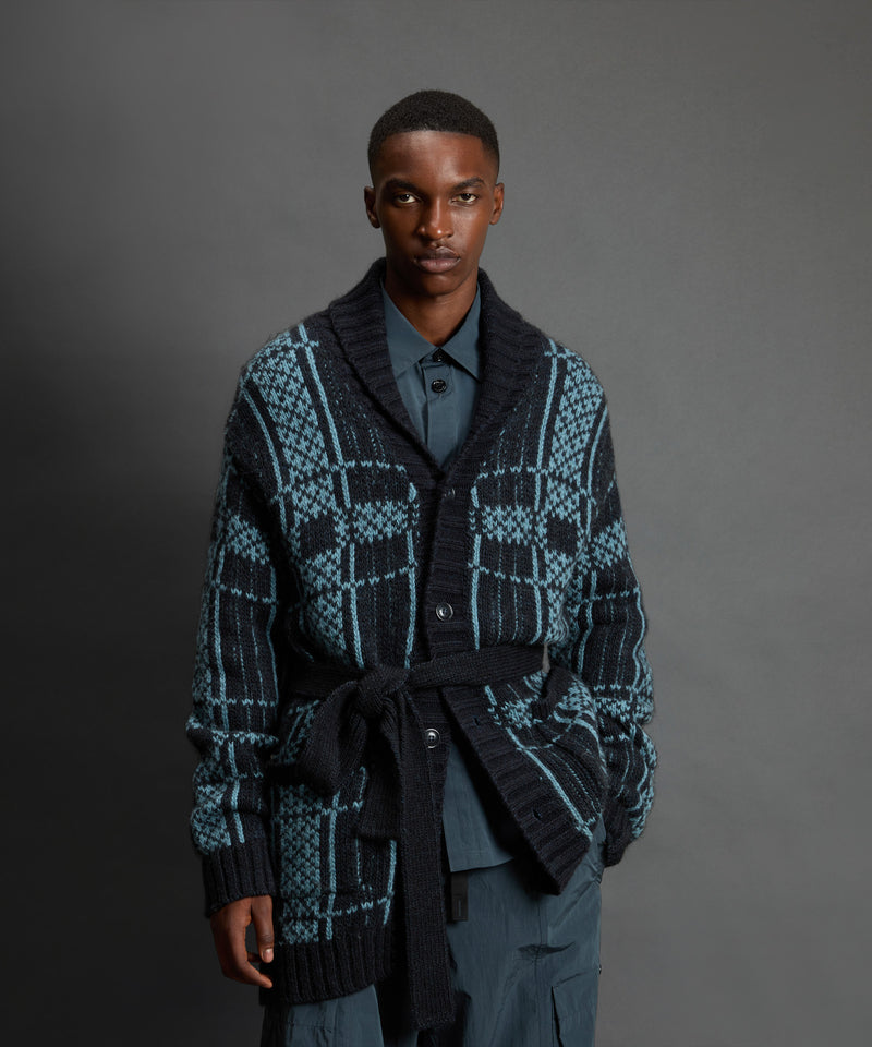 Todd Snyder x Woolrich Belted Wool-Alpaca Cardigan