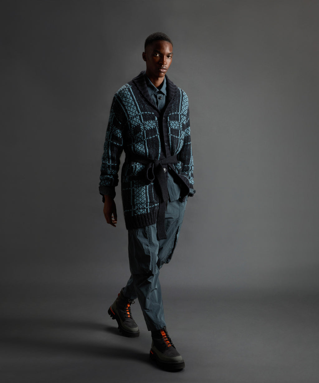 Todd Snyder x Woolrich Belted Wool-Alpaca Cardigan