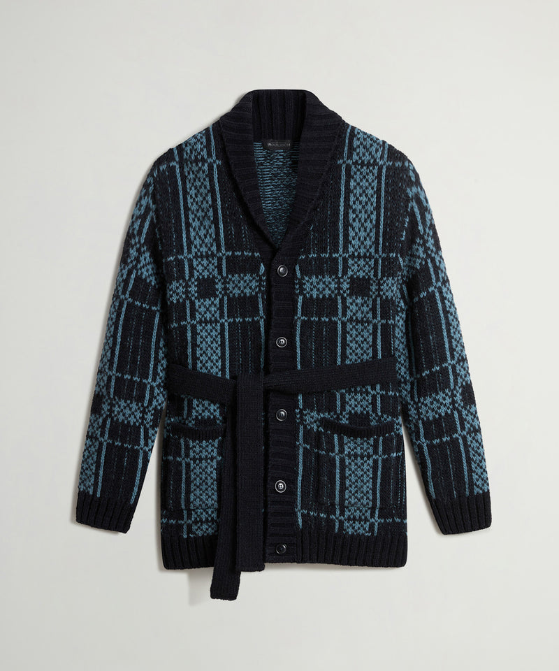 Todd Snyder x Woolrich Belted Wool-Alpaca Cardigan