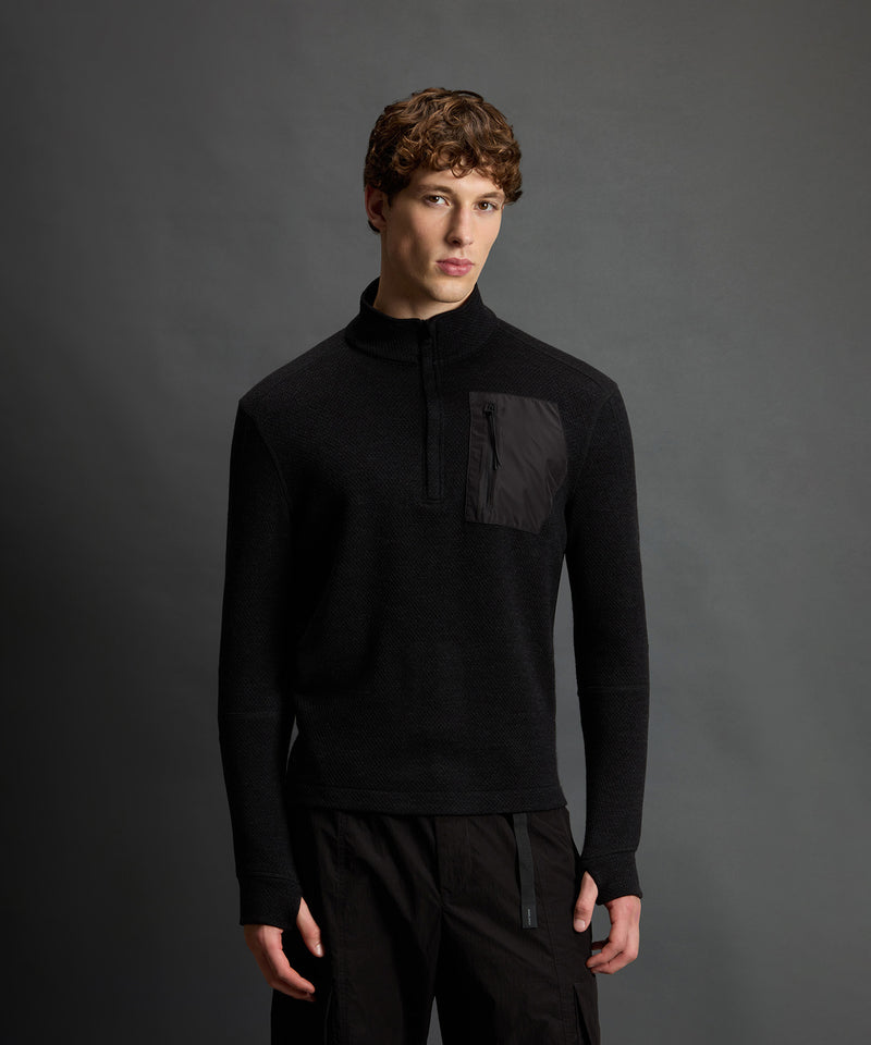 Todd Snyder x Woolrich Tech Wool Quarter-Zip Sweater