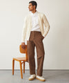 Relaxed Fit Chino in Brown Pinstripe